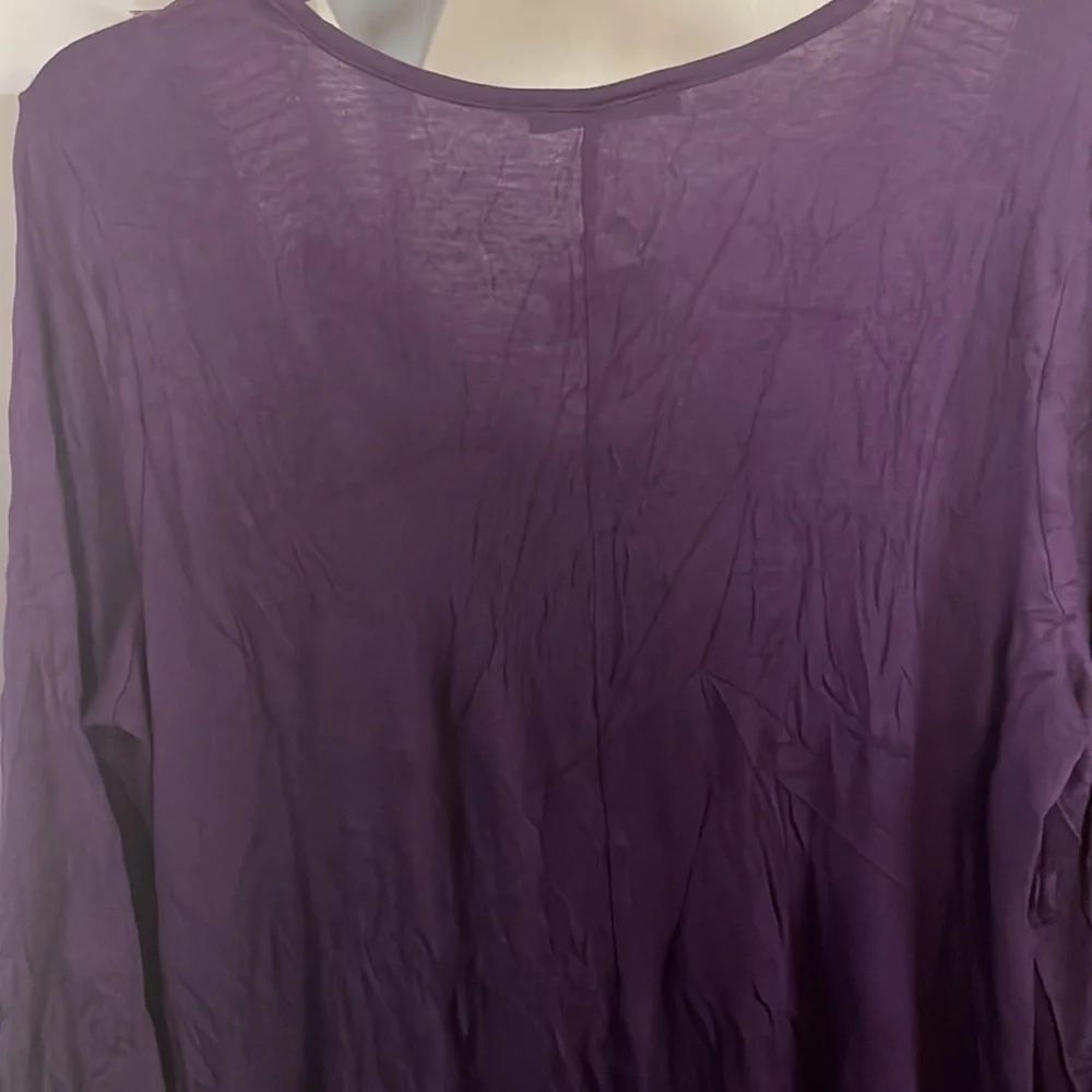 #109. B’leev,New!,purple blouse,size 1X - Picture 7 of 9